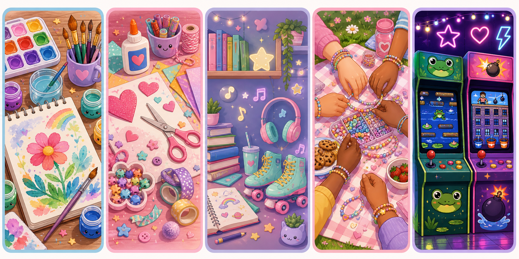 Illustrated painting supplies